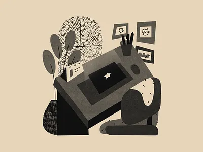 Freelance Life: Workplace 2dillustration adobe illustrator brand illustration challenge editorial freelance illustration illustrator procreate product illustration shapes texture vector workplace