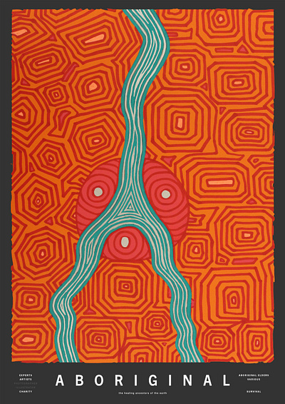Aboriginal Poster art design exhibition illustration nature