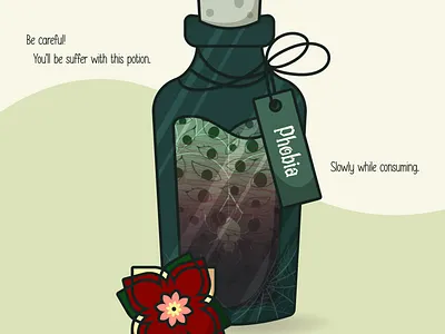 Potion of Phobia design digitalart flatdesign illustration vector
