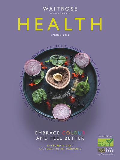 Waitrose Health magazine cover (self initiated) art design editorial illustration nature