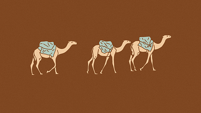 Camels camels desert hand drawn illustration procreate