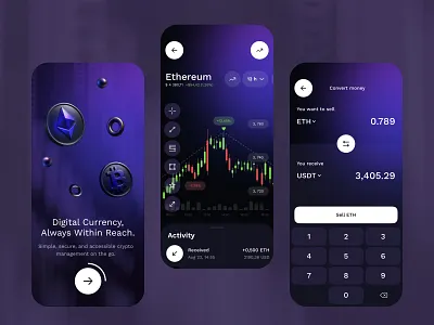 Crypto Trading App app app design crypto crypto app crypto currency crypto trading cryptocurrency defi design mobile mobile app trading ui ux