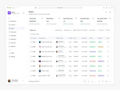 💜 Orders Page – Seller Panel SaaS branding dashboard design logo marketplace saas seller panel typography ui ux