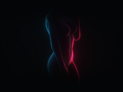 Her Sole Silhouette 🌌 artdirection contrast designstudy digitalart dribbble dribbbledesign glow lighting lightstudy neon posterdesign silhouette visualexploration