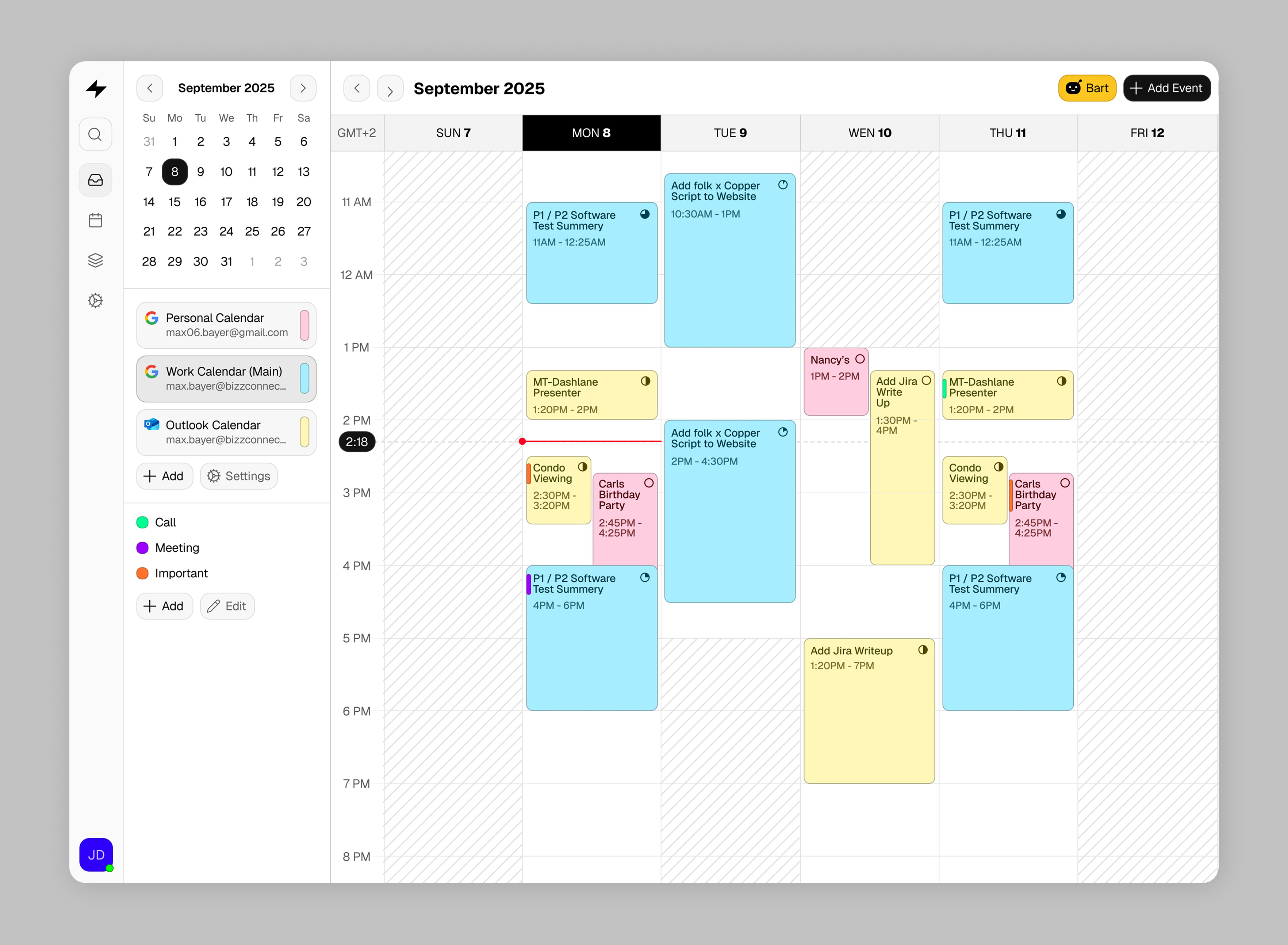 Calendar for Project Management Software branding ui ux