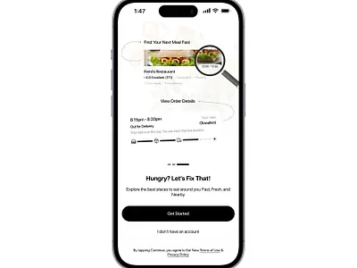 Food Mobile App Onboarding ui