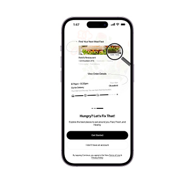 Food Mobile App Onboarding ui