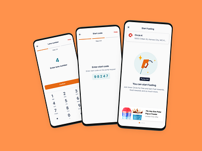 Fintech Startup — Fleet Fuel Payment Solution II ads design exploration fueling flow interaction design keypad mobile app mobile deals numpad product design progress bar step progress bar ui ux visual exploration