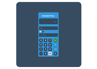 Day 4 - Pace Calculator graphic design ui