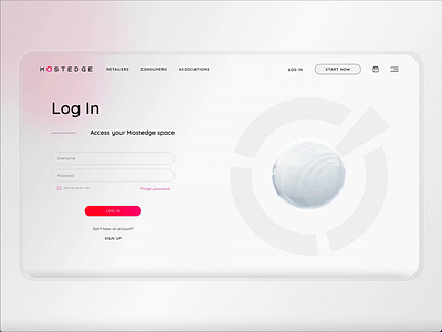 Login screen exploration 3d 3d video animation elegant futuristic login motion graphics