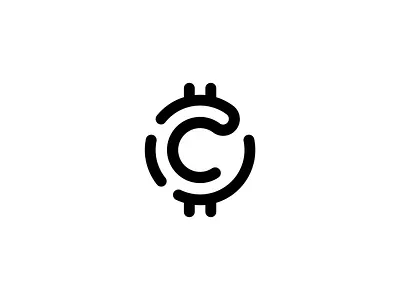 Minimalist C logo // For Sale!! black and white blockchain branding c currency logo c dollar logo c logo creative currency dollar logo finance graphic design letter c logo lettering logo logo design minimal web3