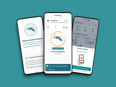 Fintech Startup — Fleet EV Charging Concept III authorizing design exploration ev ev charging interaction design mobile app product design promotions receipts ui ux visual exploration