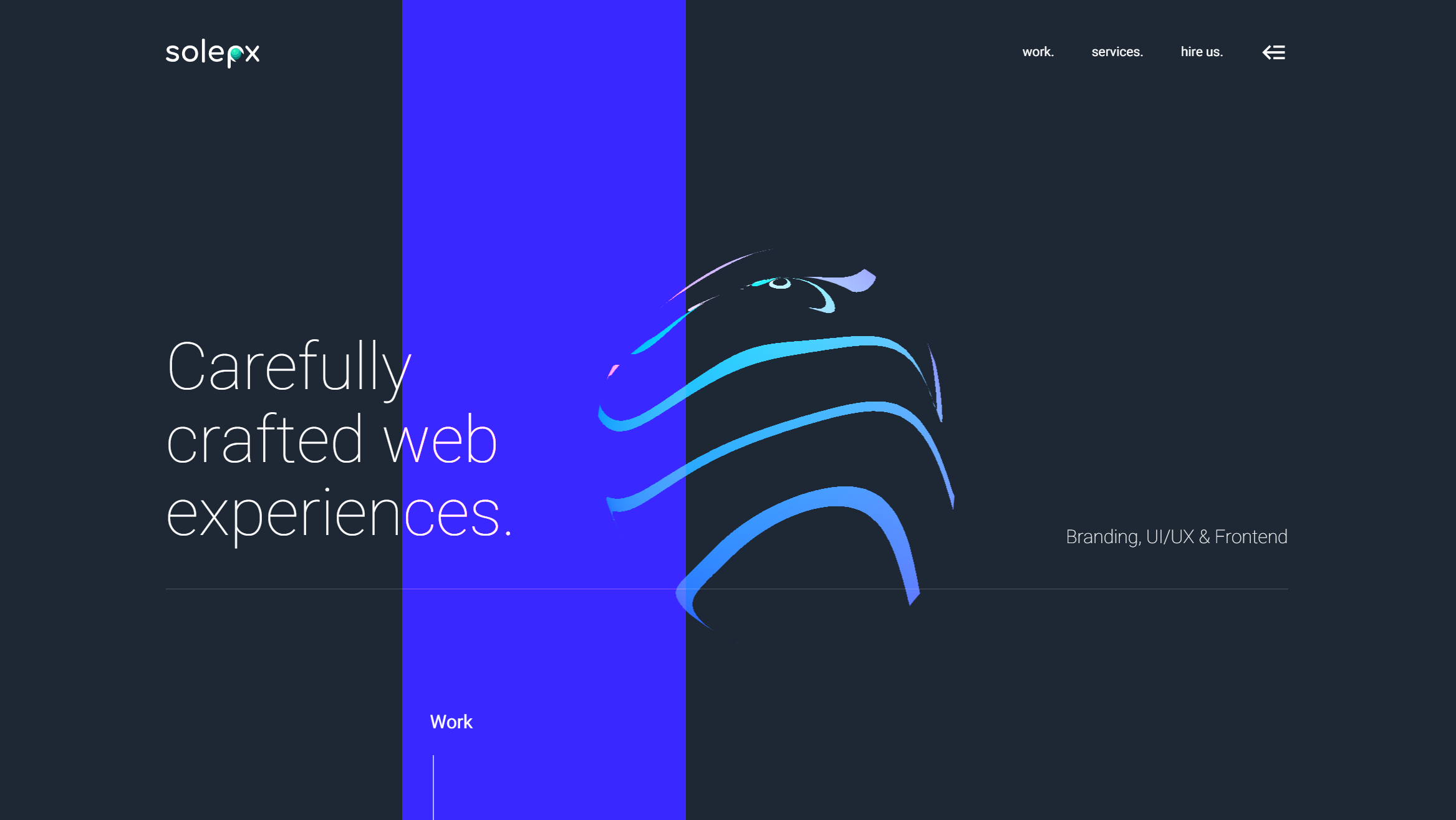 Solepx Hero animation motion graphics ui