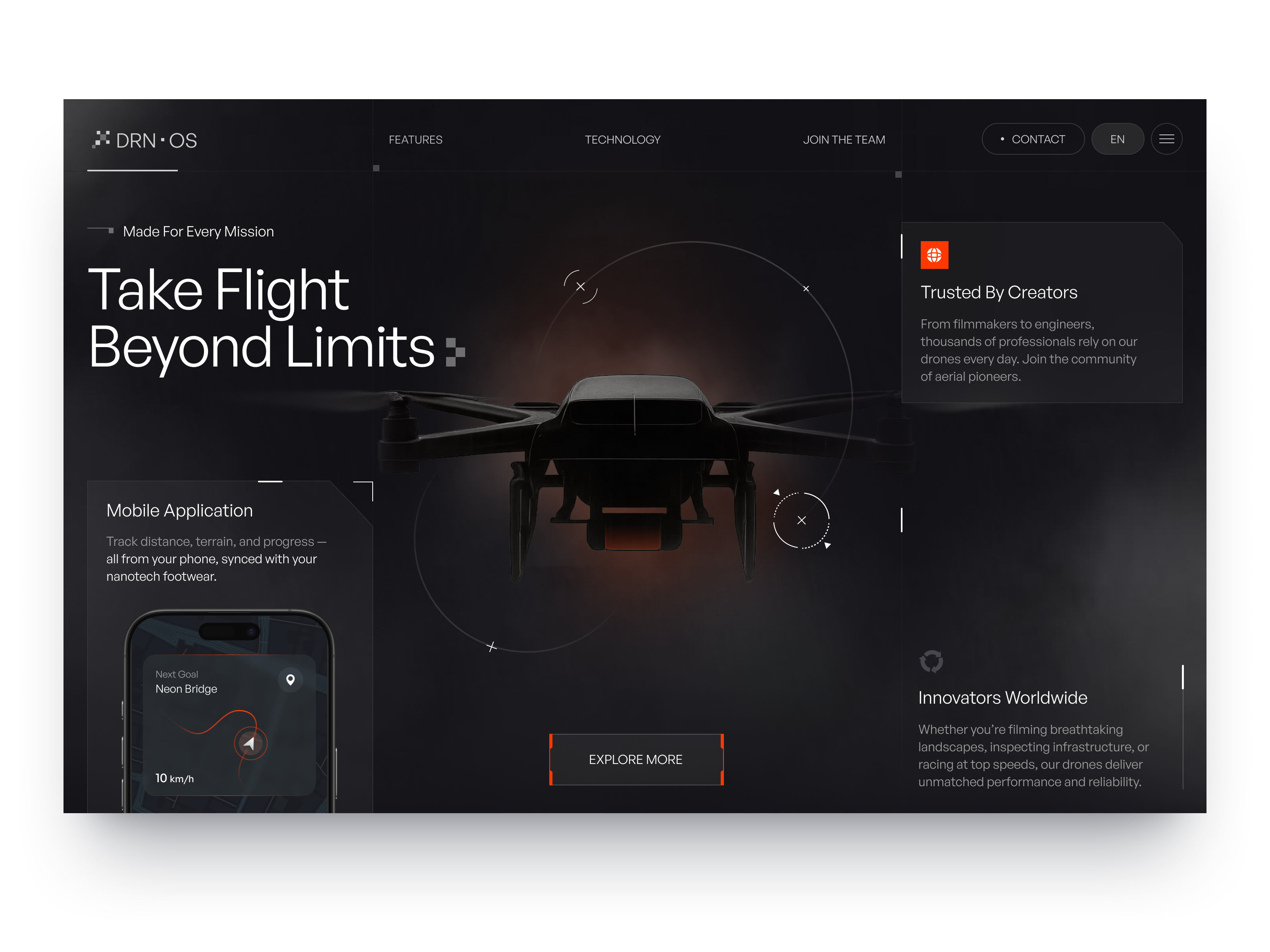 UI-UX for Drone Technology design interface product product design service startup ui ux web website