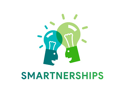 Smartnerships: the bulbheads branding bulb bulbheads faces head ideas light logo partnerships smart