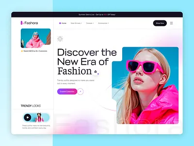 Vibrant Fashion Ecommerce clean colorful creative daily ui development e commerce ecommerce fashion girl shop shopping ui ux vibrant web app web development
