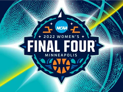 2022 NCAA Women's Final Four 2022 basketball brackets branding college compass final four graphic design illustration logos march madness minneapolis minnesota mississippi river northern lights sports stars stone arch bridge vector