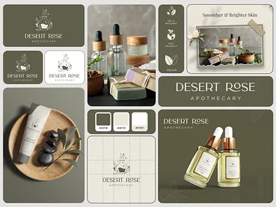 Desert Rose - Feminine line art logo & Brand Identity botanicalbranding branddesign brandidentity branding design femininedesign graphic design logo logodesign minimalistlogo naturalskincarebranding organicbranding skincare skincareidentity wellnessbranddesign