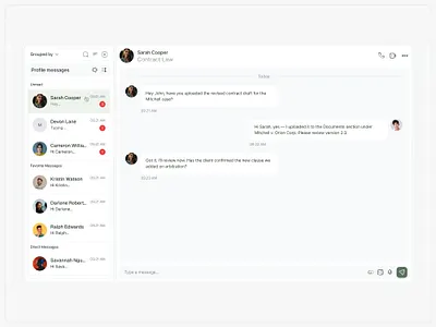 Messages ai chat chat components group chat minimal saas text web app