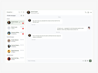 Messages ai chat chat components group chat minimal saas text web app