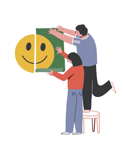 Agencia Nada - Magazine insert agency branding cartel design diseño diseño grafico drawing graphic design illustration ilustracion people poster procreate smiley sonriente sonrisa