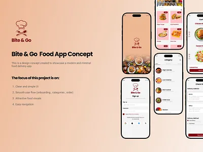 Bite & Go Food App Concept ui