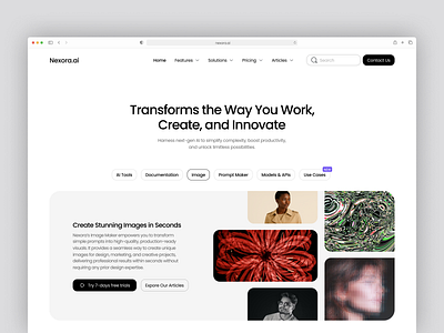 Nexora - Artificial Intelligence Website aiwebdesign artificialintelligence branding cleanui graphic design graphicdesign illustration nexoraai responsivedesign trendwebsite2025 ui uiuxdesign user interface webdesign websiteai websitedesign websitetrend