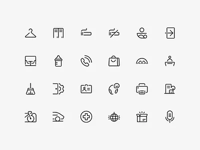 Odido Wayfinding Icons | Iconography bike icon brand icons car icon icon design icon designer icon designs icon system iconography icons line icons locker icon odido office icon pictograms pictos print icon signing simple icons smoking icon wayfinding
