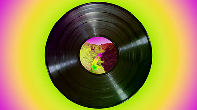 Lo-Fi Land 3 - Record Animation 3d animated animated gif animation branding colors design gif gif design gradient graphic design green illustration motion graphics music music design photoshop pink record label vector