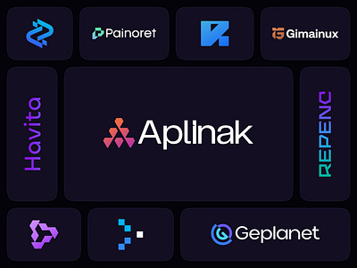 Modern letter logo collection - Unused logos - 2025 blockchain brand identity branding crypto design gaming icon identity lettering logo logo collection logo design logo designer logodesign logofolio 2025 modern logo print startup logo vpn web3 logo