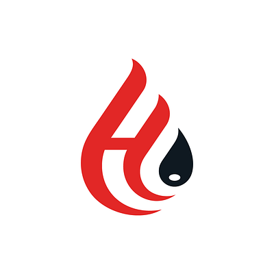 Letter H Oil Fire Logo for sale buy digging engineering fire flame for sale gas letter h logo oil petroleum premade purchase ready made station well