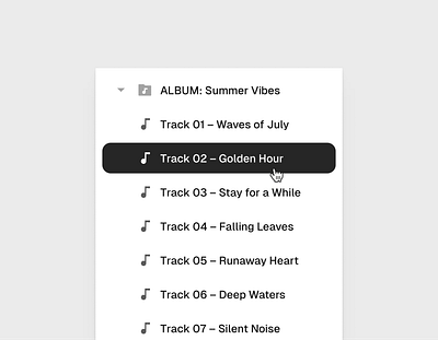 Hover whispers, selection speaks 😗 hover item menu navbar selected state