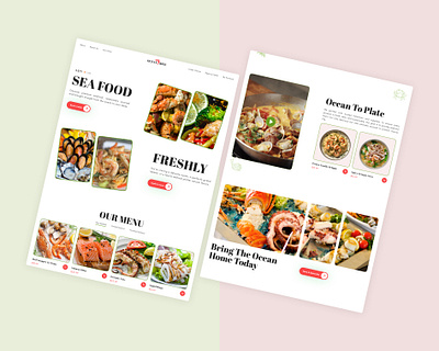 Seafood Website UI/UX Design dribbble food website fresh food landing page modern ui restaurant seafood ui ui design ux design web design