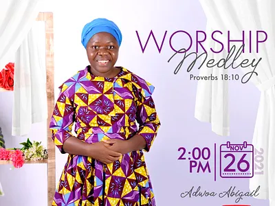 Worship Medley Cover-Adwoa Abigail album cover design graphic design