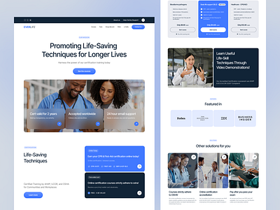 Everlife — Life-Saving Certification Platform Case Study figma home page landing page ux ui web design