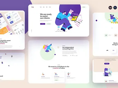 Fichi-Finance, Business Landing Page template android app app design dribbble illustration ios landing landing page landing pages page pages popular screen screens template ui ux web web header website