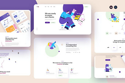 Fichi-Finance, Business Landing Page template android app app design dribbble illustration ios landing landing page landing pages page pages popular screen screens template ui ux web web header website