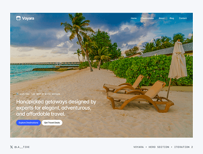 Hero Section design exotic hero interface landing page travel ui ui design uiux ux design vacation