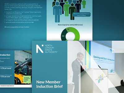 North London Waste Authority New Member Induction Brief adobe indesign annual report brochure company corporate design layout