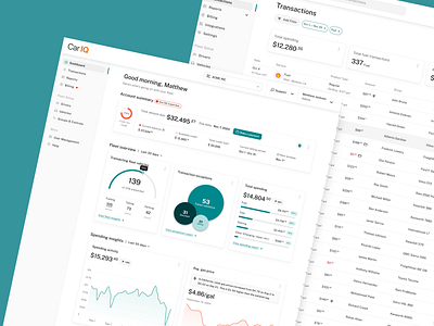 Fleet Payment Platform — Dashboard Concept III cards charts dashboard data visualization design exploration insights interaction design product design responsive design side navigation transactions ui ux visual exploration web app