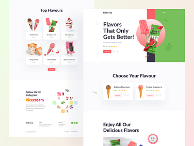 EleScoop - Ice Cream Website Template candy candy shop cart checkout cookie cupcake ecommerce elescoop food ice cream ice cream shop landingpage shop snack sweet