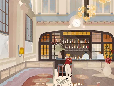 Nine Orchard – luxury boutique hotel illustration graphic design illustrative design