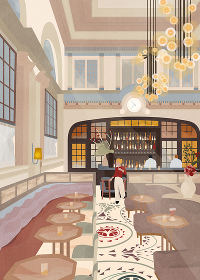 Nine Orchard – luxury boutique hotel illustration graphic design illustrative design