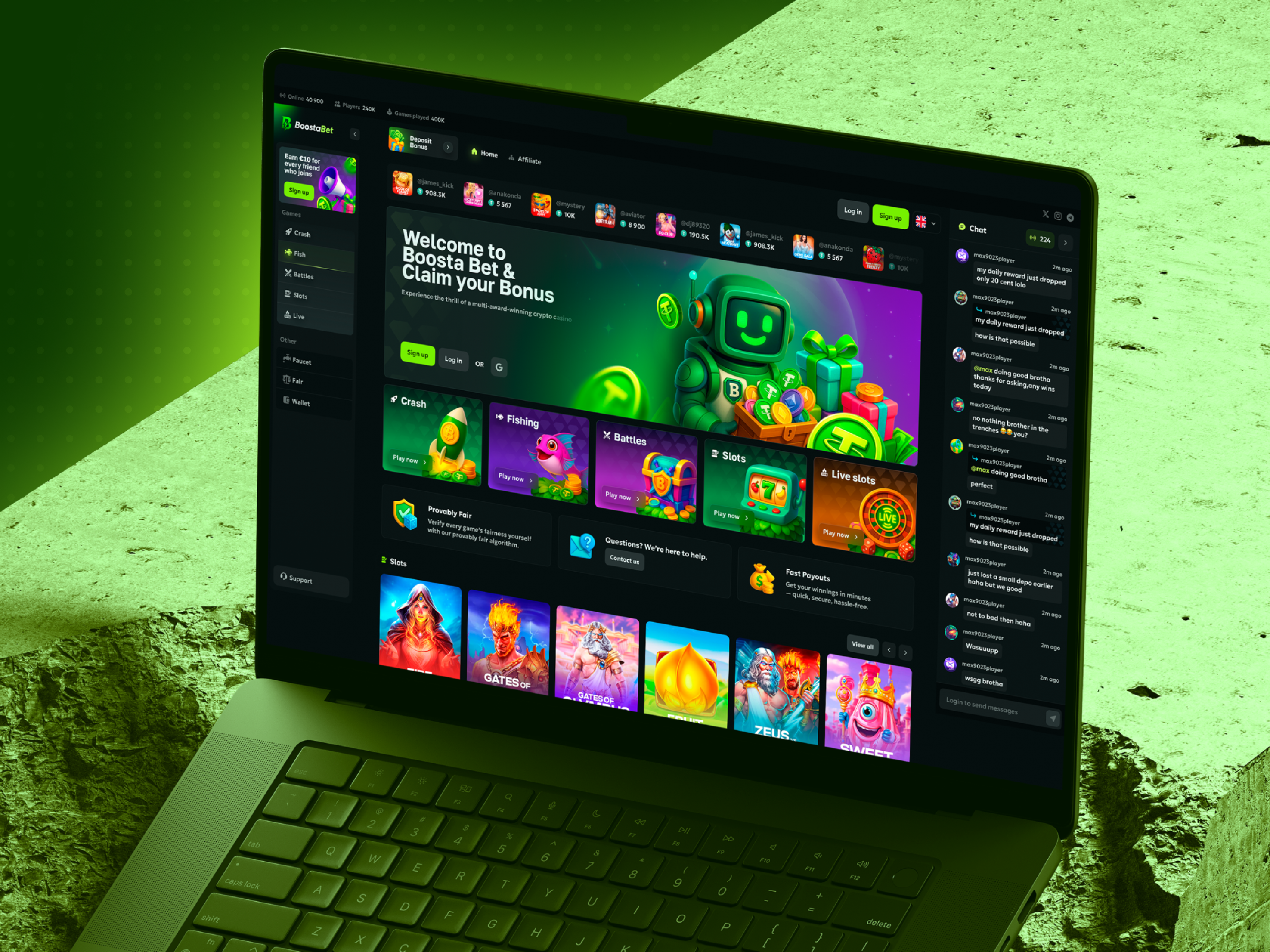 Example of BoostaBet