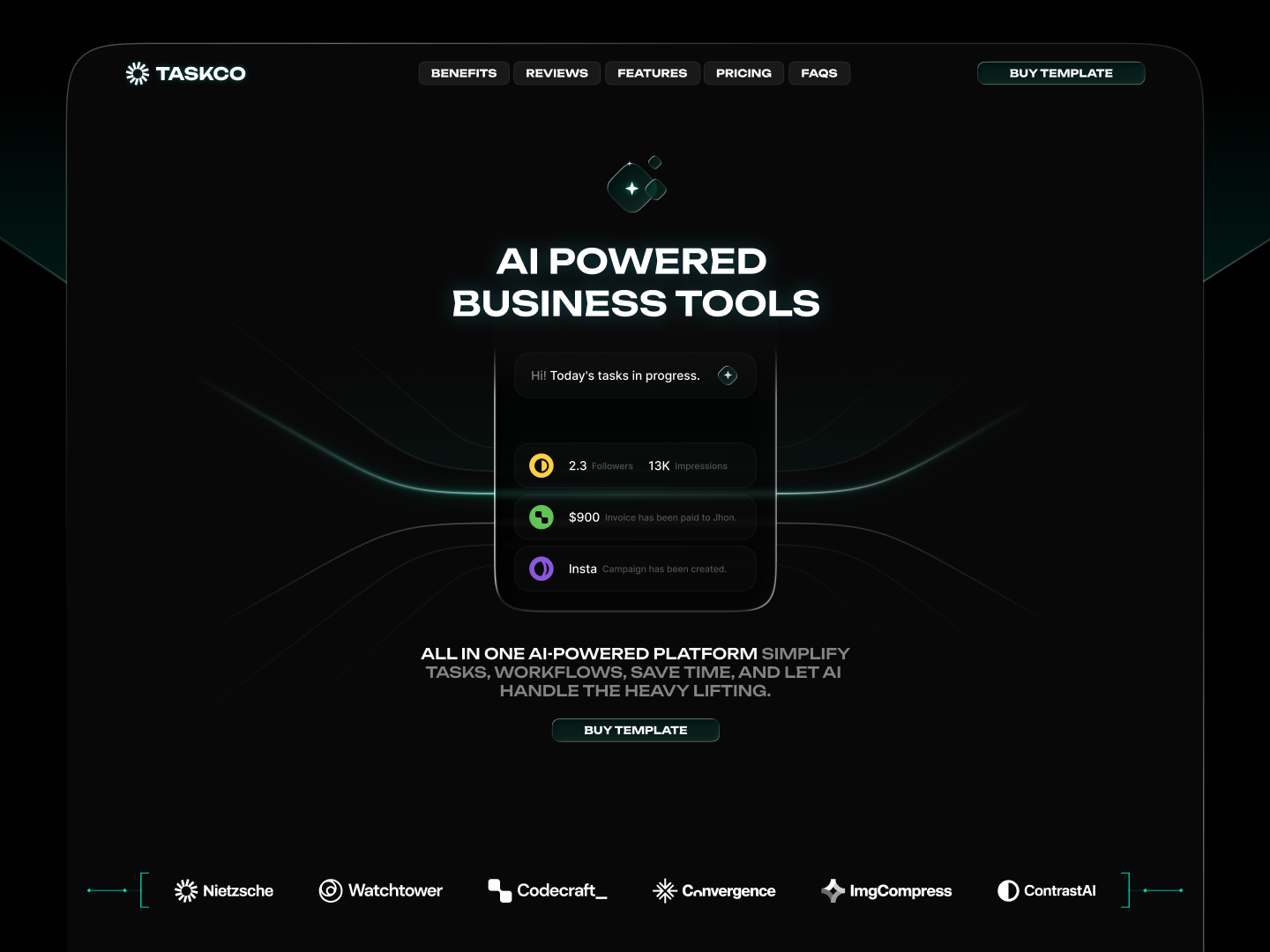 Example of Enterprise Web Design & Product UI 