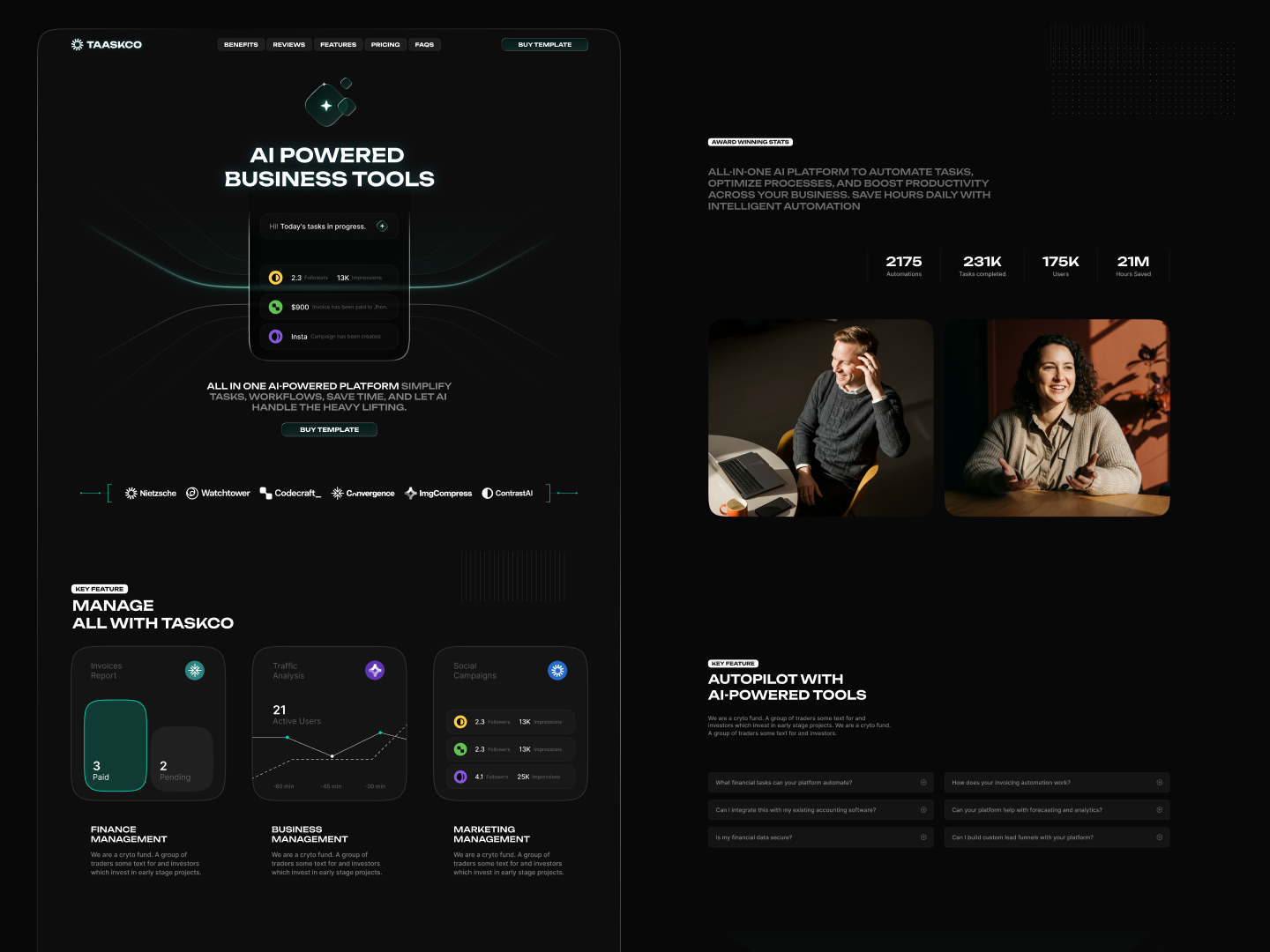 Example of Enterprise Web Design & Product UI 