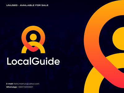 Modern, Branding LocalGuide Logo Design branding localguide location location pin logo logo design logo designer