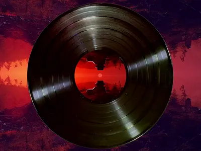 Inverted World - Record Animation 3d after effects animation animation design branding camping design gif gif design gif loop graphic design motion design motion graphics music nature photoshop premiere record