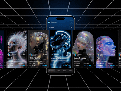 NFT App Cadrs Design app app design blockchain crypto crypto mobile cryptocurrency mobile app nft nft collection nft marketplace nft mobile nft ui product design