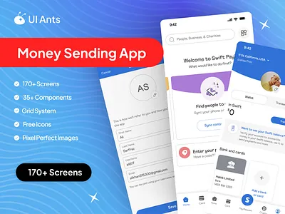 Send Money Mobile App Ui Kit app app design banking app banking ui finance app finance ui fintech app fintech design graphic design mobile mobile app ui money app money transfer app payment app payment ui screen transfer app ui ui design wallet app